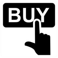 Online Buy icon concept in black color vector