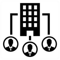Office Structure icon concept in black color vector