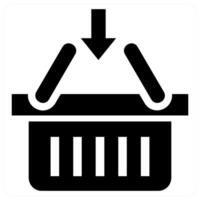 Add To Cart icon in black color vector