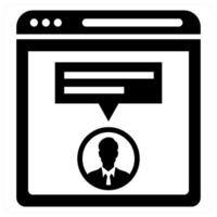 Online Comment concept in black color vector