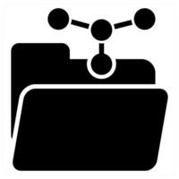 Share Folder concept in black color vector