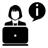 Online Consultation in black color vector