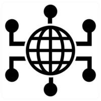 Network Connectivity icon in black color vector