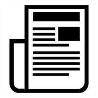 Newspaper icon concept in black color vector