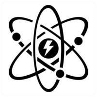 Nuclear Power icon concept in black color vector