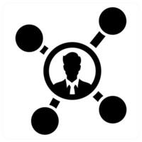 Network icon concept in black color vector