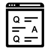 Online Questionnaire concept in black color vector