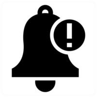 Notification icon in black color vector