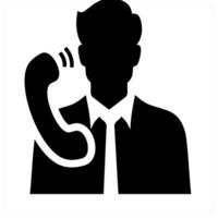 On Call icon concept in black color vector