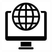 Web Browser icon concept in black color vector