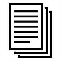 Papers icon concept in black color vector