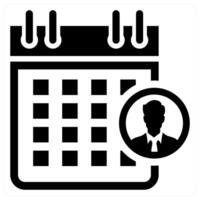 Personal Schedule icon concept in black color vector
