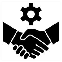 Partnership concept in black color vector