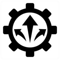 Organization Structure icon concept in black color vector