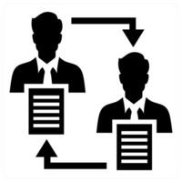 Peer To Peer icon concept in black color vector