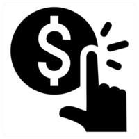 Pay Per Click icon in black color vector