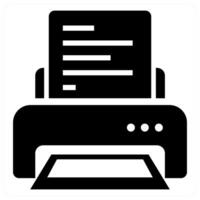 Printer in black color vector