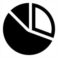 Pie Chart icon concept in black color vector