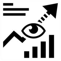 Prediction and analysis icon concept in black color vector