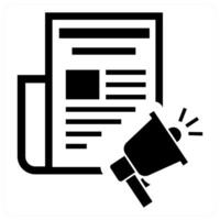 Press Release concept in black color vector
