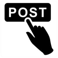 Post icon concept in black color vector