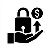 Private Offering icon concept in black color vector