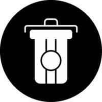 Deleted Email Folder Glyph Circle Inverted vector