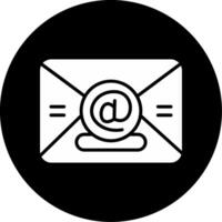 General Email Inbox Glyph Circle Inverted vector