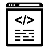 Programming in black color vector