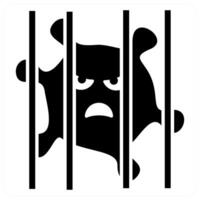 Quarantine icon concept in black color vector
