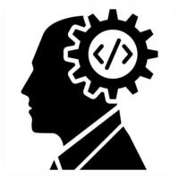 Programming and coding icon concept in black color vector
