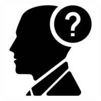 Question concept in black color vector