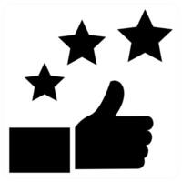 Ratings icon concept in black color vector