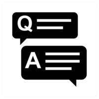 Question Answer concept in black color vector