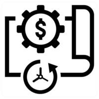 Project History icon concept in black color vector