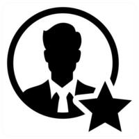 Profile Rank icon concept in black color vector