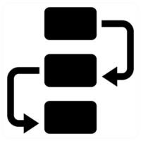Process icon concept in black color vector
