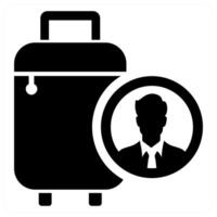 Travelling icon concept in black color vector
