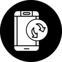Reply to Sender Glyph Circle Inverted vector