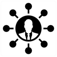 Resource Allocation icon concept in black color vector