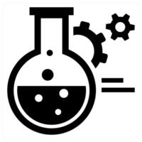 Research and Development icon concept in black color vector