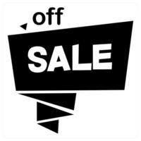 Sale and deal concept in black color vector