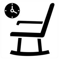 Retirement icon concept in black color vector