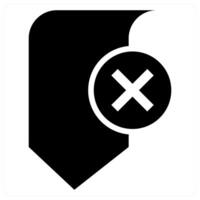 Remove From Bookmark icon concept in black color vector