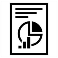 Report icon concept in black color vector