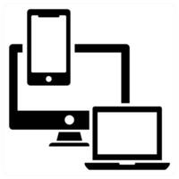 Responsive icon in black color vector