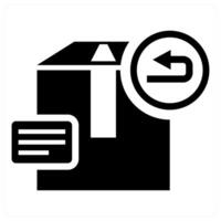 Return parcel icon concept in black color vector