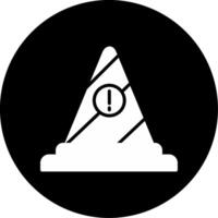 Traffic Congestion Notification Glyph Circle Inverted vector