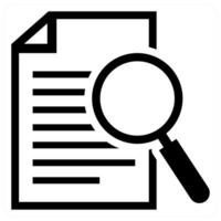 Search Document concept in black color vector