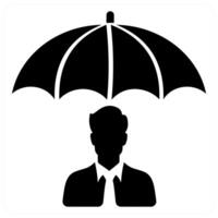 Security icon in black color vector
